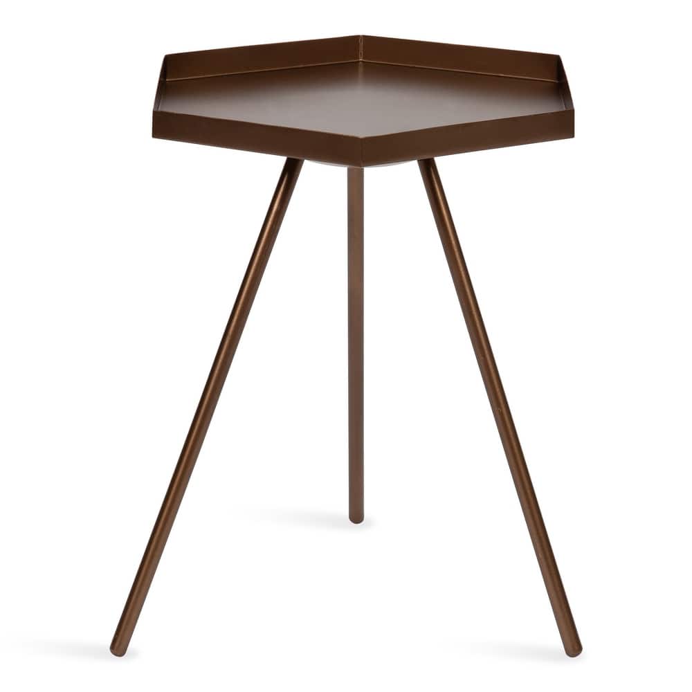 Kate and Laurel Kashvi Metal Hexagon Side Table