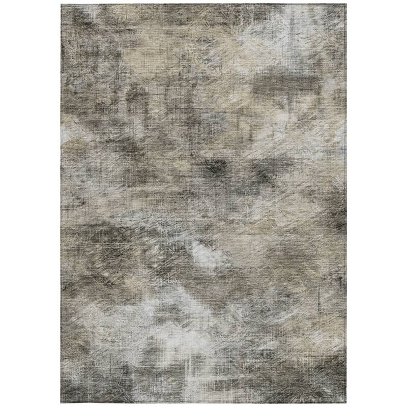 HomeRoots Abstract Transitional Rectangle Outdoor Rug