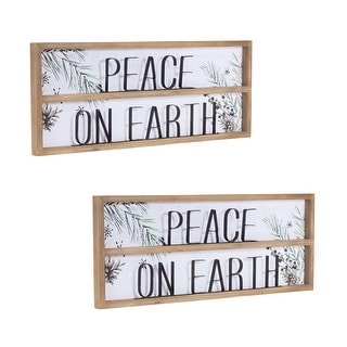 Peace on Earth Sign (Set of 2) - Bed Bath & Beyond - 36610687