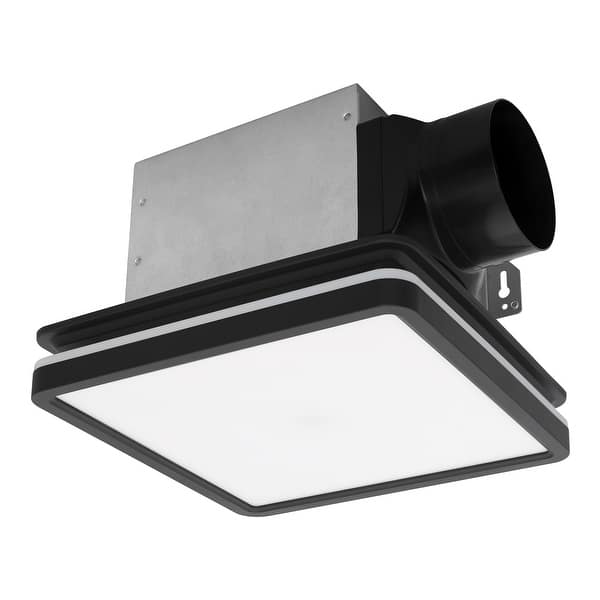 slide 2 of 35, Akicon Bathroom Exhaust Fan with Light, 18W Dimmable 3CCT LED Light with 3.5W Night Light Black