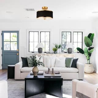 3-light ceiling lighting gold and black bedroom lights glass, metal, fabric light fixture