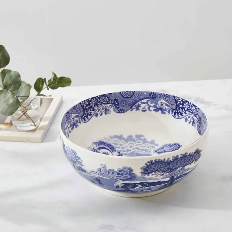 Spode Blue Italian Deep Round Bowl - 10.75"