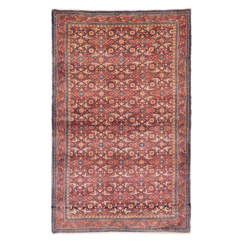 ECARPETGALLERY Hand-knotted Andelz Dark Grey Wool Rug - 4'3 x 7'0