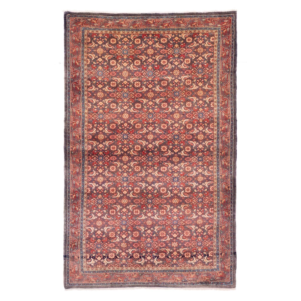 ECARPETGALLERY Hand-knotted Andelz Dark Grey Wool Rug - 4'3 x 7'0