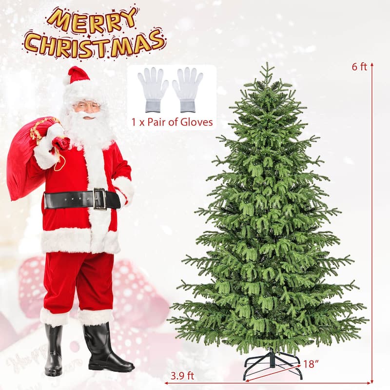 Costway 6/7/8 FT Artificial Christmas Tree with 270 LED Lights, 746 - See Details