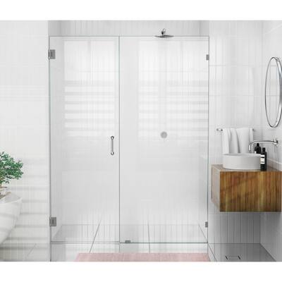 Glass Warehouse 78" x 62.25" Frameless Shower Door - Wall Hinge