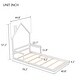 preview thumbnail 22 of 25, Twin Size House-Shaped Headboard Floor Bed with Handrails