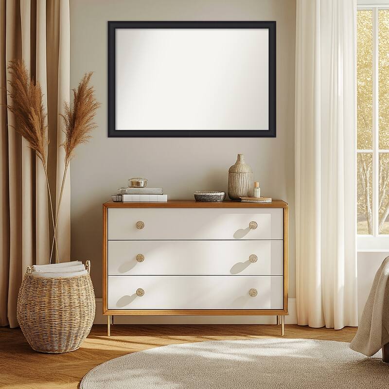 Oliver Narrow Non-Beveled Wood Framed Wall Mirror