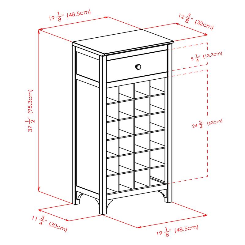 Ancona Wine Cabinet, Espresso