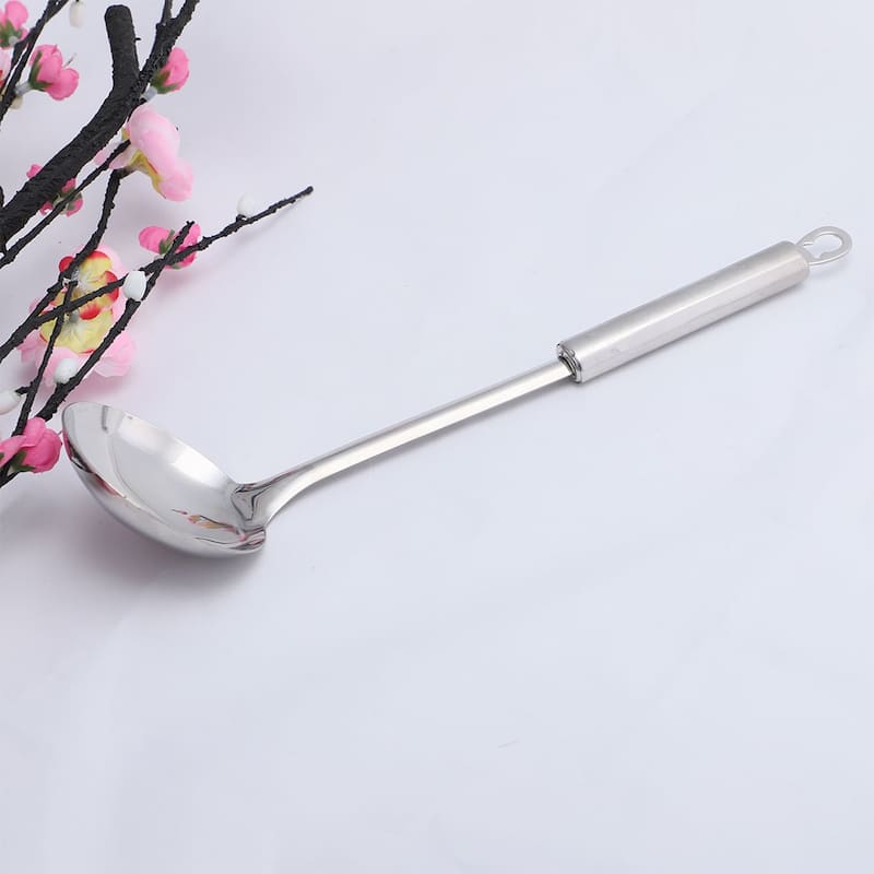 Stainless Steel Long Handle Soup Ladle Chef Cooking 11" Length 2pcs - Silver Tone - 11" x 2.8" x 0.8"(L*W*H)