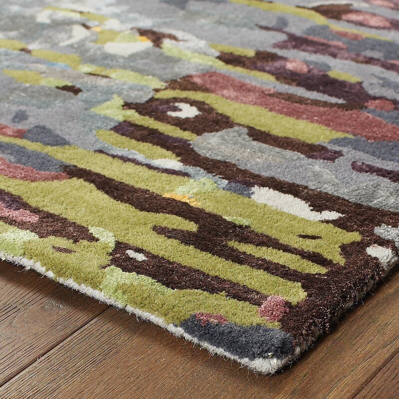 HomeRootsAbstract Industrial Rectangle Area Rug