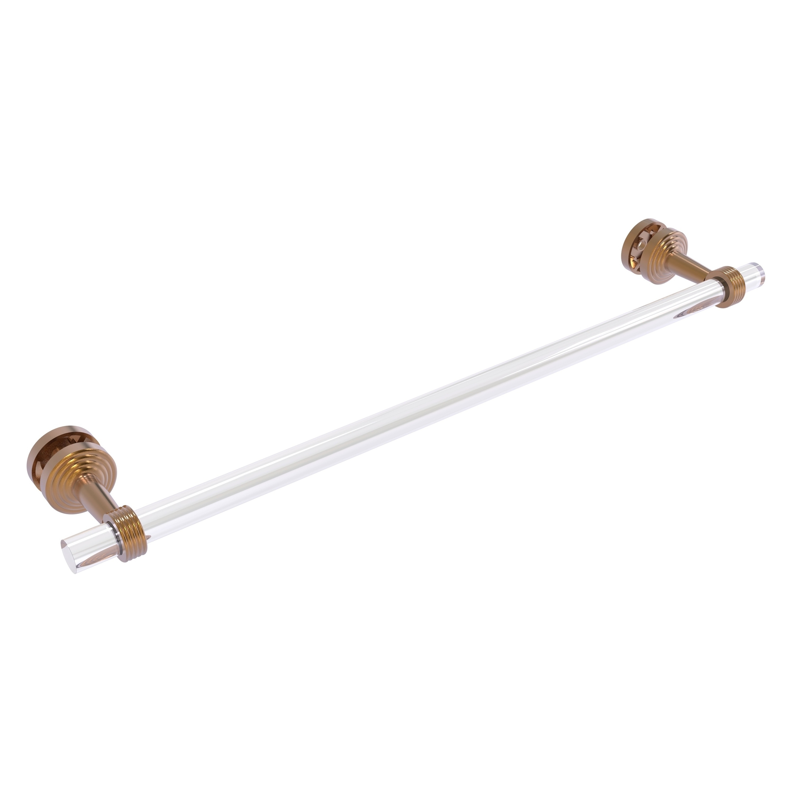 Allied Brass Pacific Beach Collection 18 Inch Shower Door Towel Bar with Grooved Accents