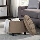 preview thumbnail 12 of 48, Copper Grove Chrysanthemum Round Storage Ottoman Sandstone Fabric