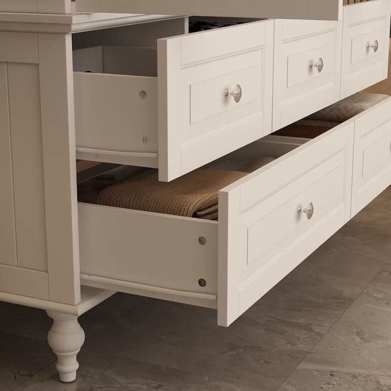 Lacquered Wardrobe Armoires Wooden Closet Storage Cabinet With Mirror