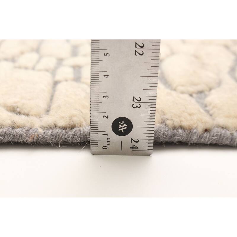 ECARPETGALLERY Hand-knotted Tangier Cream Wool Rug - 2'11 x 4'11