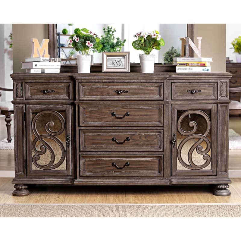 The Gray Barn Cornerways Rustic Brown 6-drawer Dining Server - Rustic Natural Tone