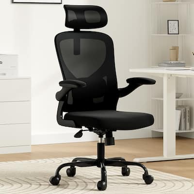 Ergonomic Office Chair With Headrest, High Back Computer Chair With Armrests And Adjustable Lumbar Support