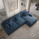 preview thumbnail 116 of 132, 118" W Corduroy L-shape Modular Sectional Sofa with Pillows
