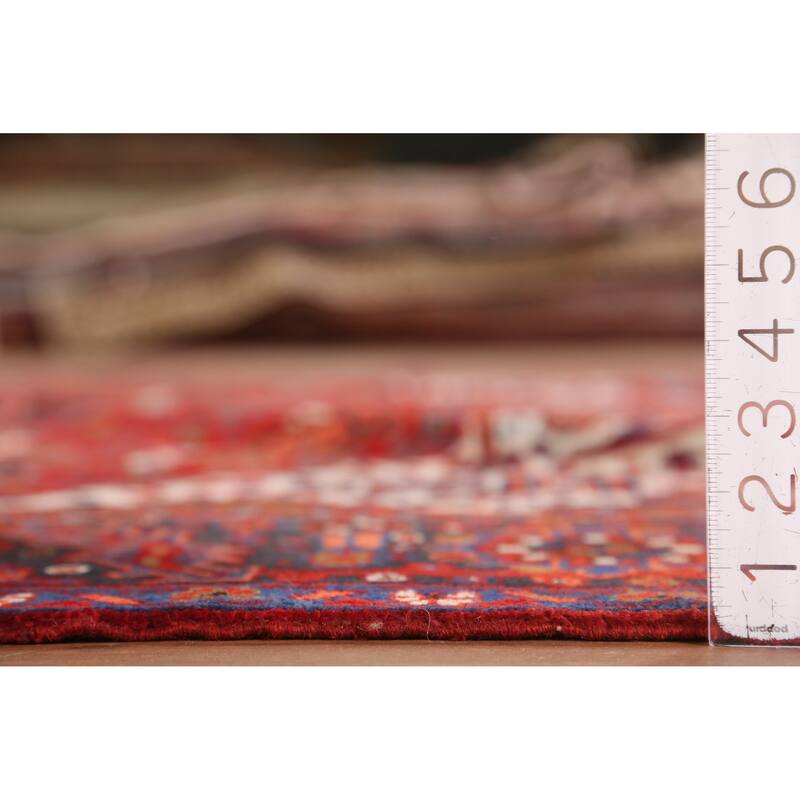 Hand Knotted Oriental 100% Wool Carpet Traditional Medallion Red Heriz Area Rug - 11' 0'' X 7' 9''