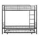 preview thumbnail 13 of 12, Furniture of America Arlay Modern 2-Piece Twin over Twin Metal Bunk Bed with Trundle Set