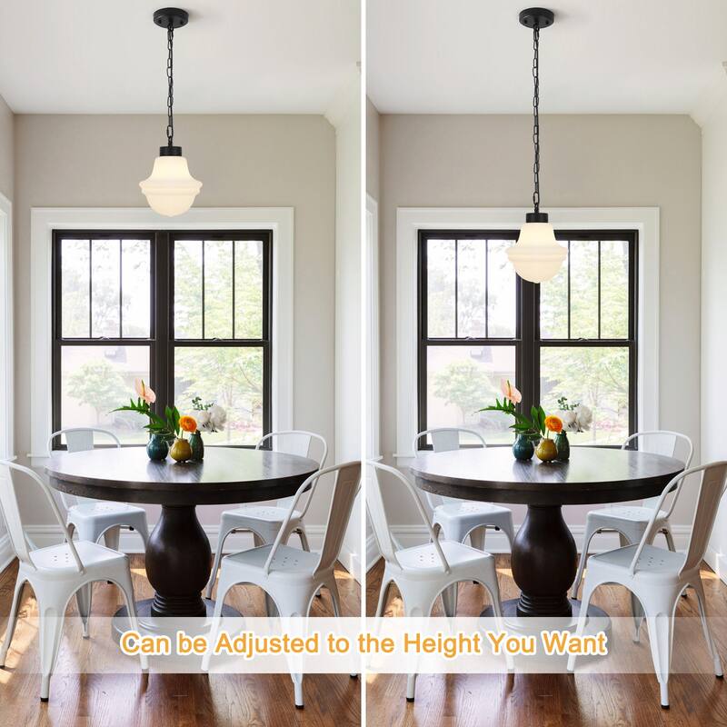 1-Light Pendant Light with Glass Shade