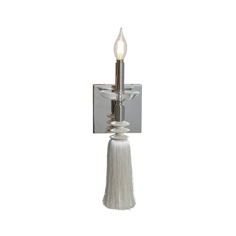 StyleCraft Marquette Tassel Wall Sconce - 5"W x 5"D x 14.5"H