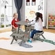 preview thumbnail 6 of 19, Costway Kids Wooden Table Set with Octagon Table 4 Stools & Removable - See Details