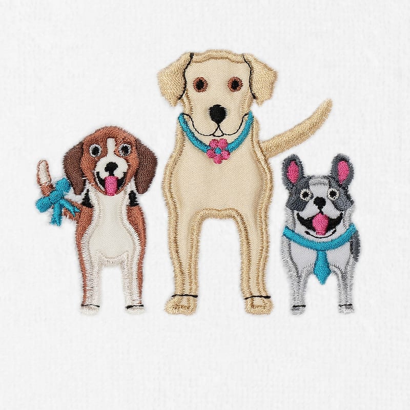 Authentic Hotel and Spa Dogs - Embroidered Luxury 100% Turkish Cotton Hand Towels (Set of 2)