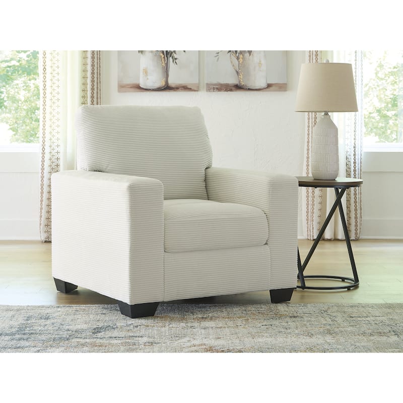 Signature Design by Ashley Ammon Chair - 38"W x 38"D x 40"H - White