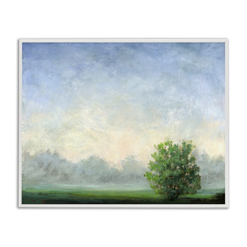 Stupell Serene Morning in Countryside Framed Giclee Art Design By Ashley Davis - 14 x 11 - White