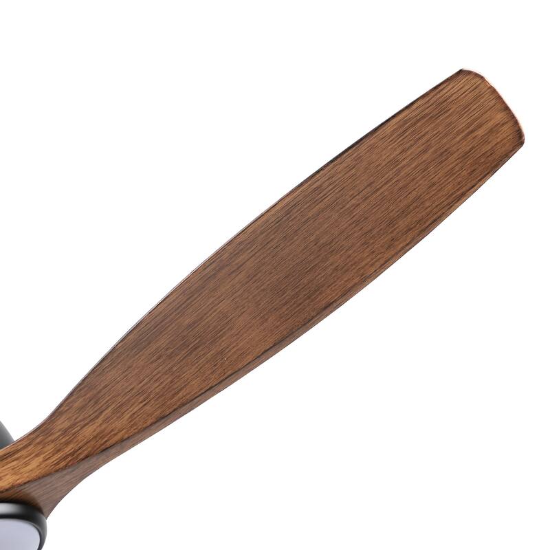Modern 52 in Integrated LED Farmhouse Ceiling Fan With 3 Distressed Wood Blades - 52 INCHES
