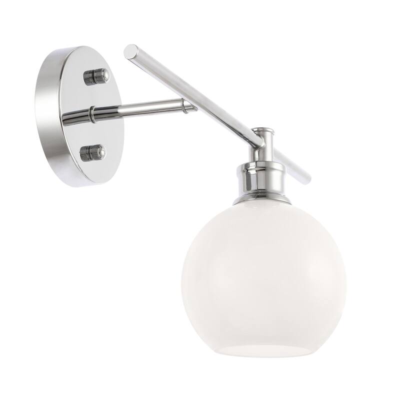 Collins 1-Light Glass Right Wall Sconce - 14.7/9.8