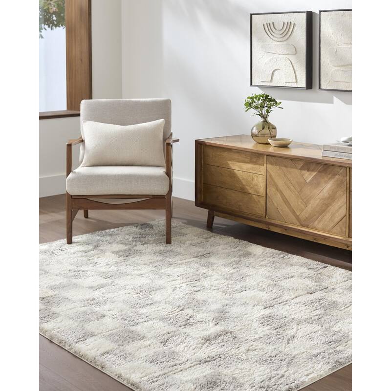 Livabliss Primo Modern & Contemporary Area Rug - Light Gray - 7'10" x 10'