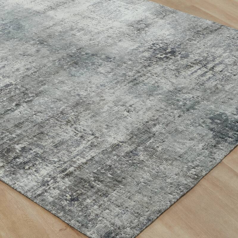 Urban Distress Abstract Grey Handmade Area Rug