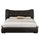 preview thumbnail 17 of 15, Modern Queen Size PU Upholstered Platform Bed with Ergonomic Wingback Headboard, No Box Spring Needed, Cream