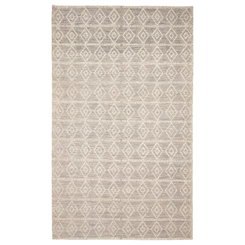 ECARPETGALLERY Braid weave Sienna Cream Wool Rug - 5'5 x 9'1 - Cream - 5'5 x 9'1