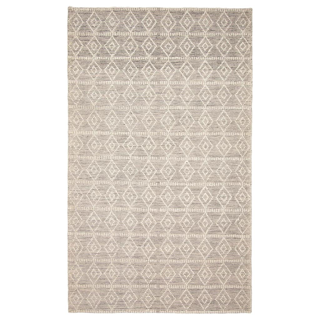 ECARPETGALLERY Braid weave Sienna Cream Wool Rug - 5'5 x 9'1