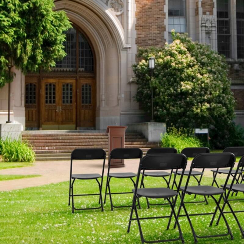Plastic Folding School Conference Chair Set (Set of 10)