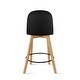 preview thumbnail 24 of 74, Farmhouse Plastic Round Bar Counter Stool Height High Chair Natural Solid Wood Kitchen Dining Patio Modern, Single, Set of 1