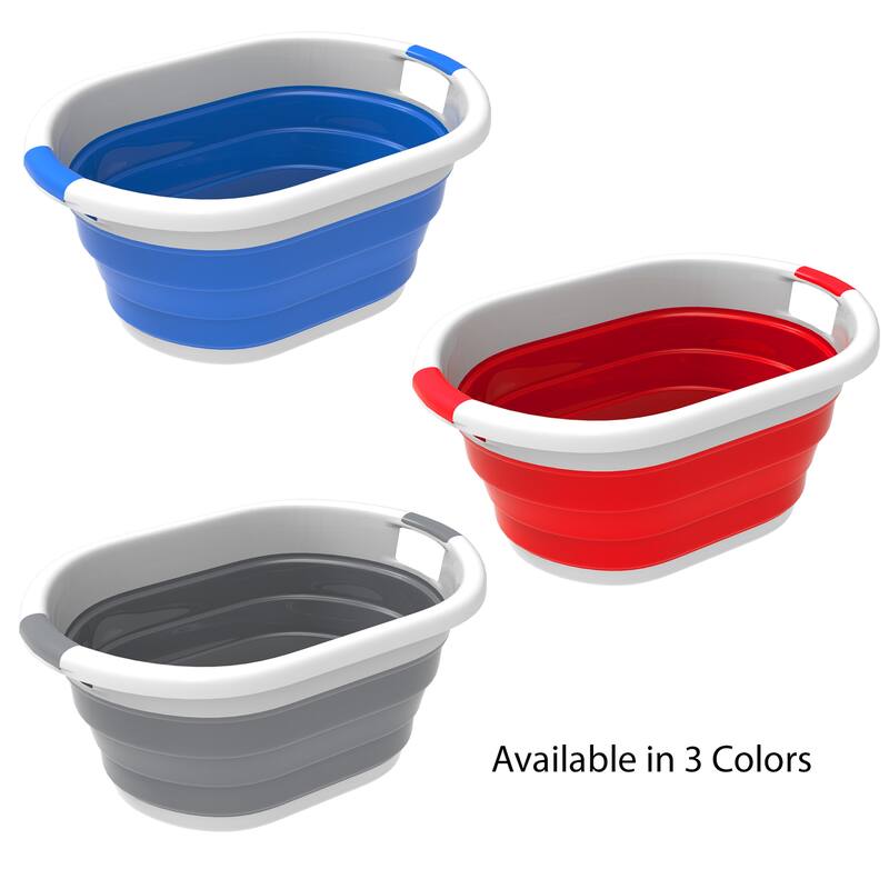 Collapsible Basket - Space-Saving Multipurpose Pop-up Handbasket by Lavish Home - 24.25 x 17.5 x 11