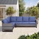 Option Grey Wicker / Blue Cusion
