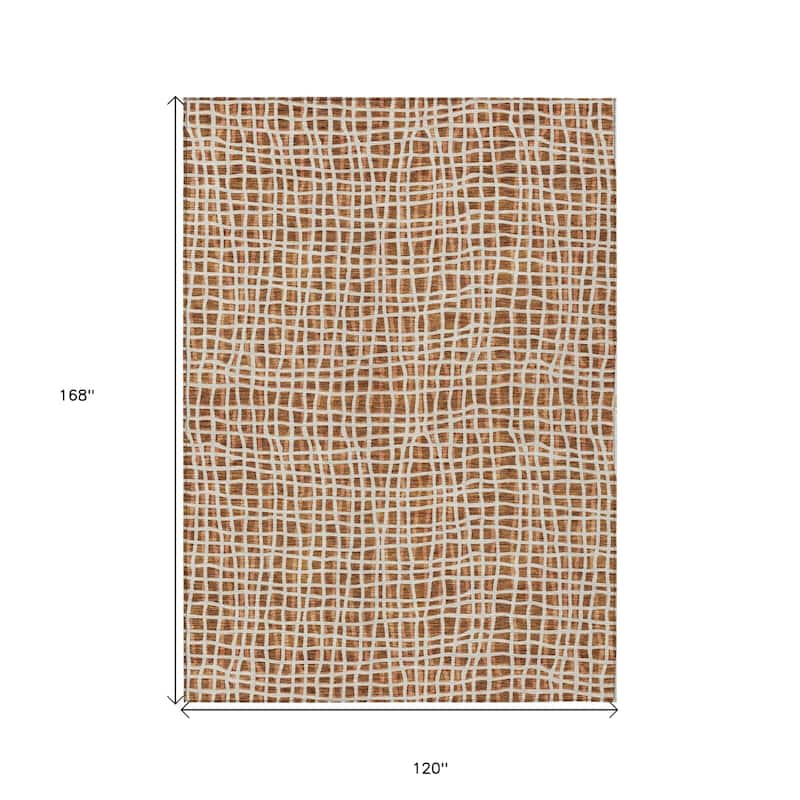 HomeRoots Striped Transitional Rectangle Outdoor Rug