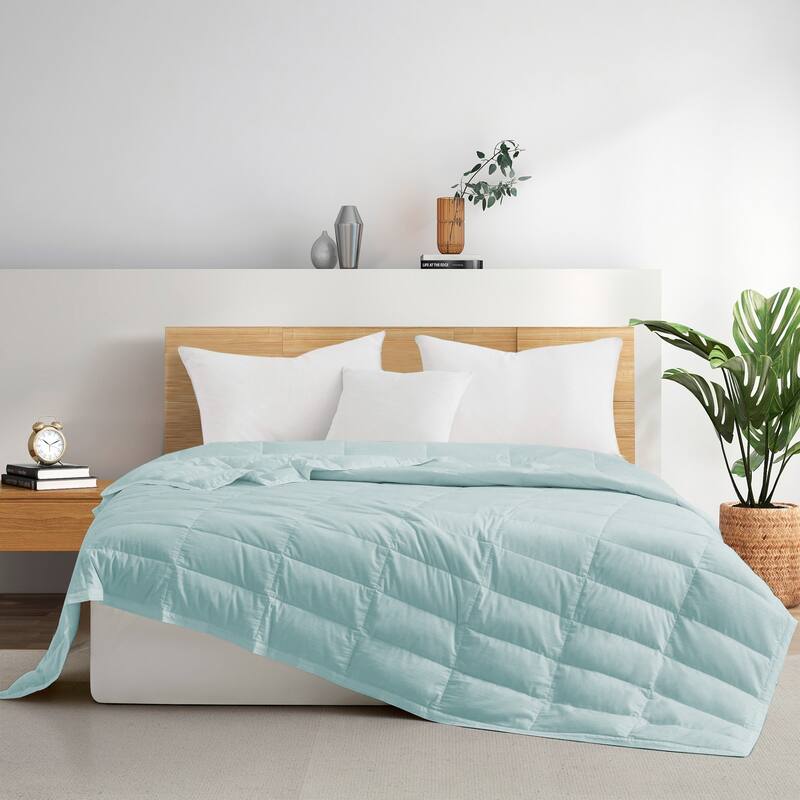 Hotel Luxury Down Cooling Blanket, Breathable Silky Soft & Smooth Lyocell Fabric
