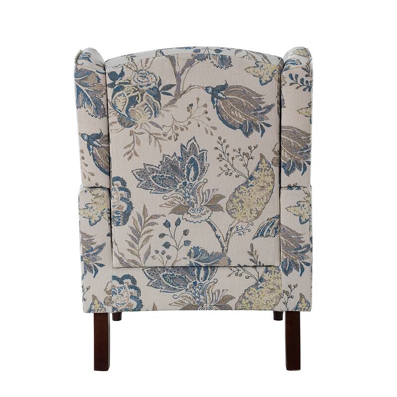 Epimethis Traditional Wingback Armchair with Foam-filled Seat and Turned Legs Set of 2 by HULALA HOME