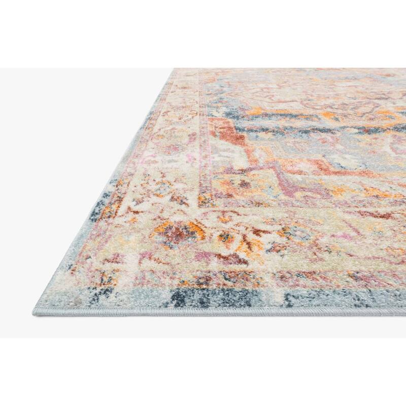 Alexander Home Jennifer Collection Bohemian Medallion Distressed Area Rug