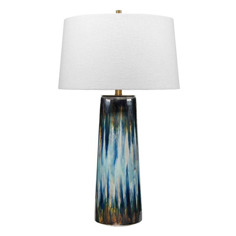 Jamie Young Brushstroke Ceramic Table Lamp with Linen Shade