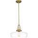 preview thumbnail 1 of 7, Haven 1-Light Aged Brass Pendant - Aged Brass