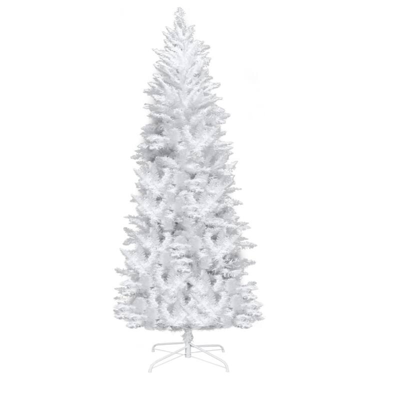6.5ft 719 Branches Artificial Christmas Tree White - N/A