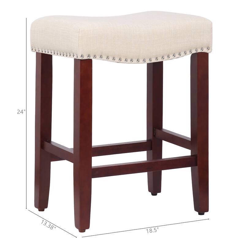 Jameson Upholstered Polyester Cherry 24 Inch Counter Stool