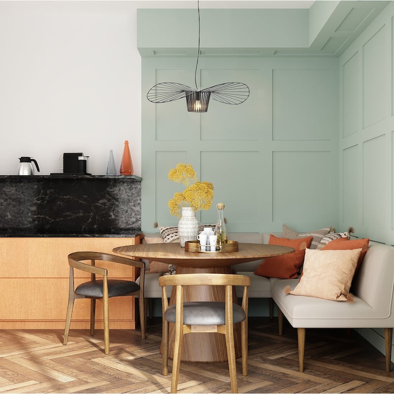 1-Light Black Iron Pendant In A "Hat" Shape